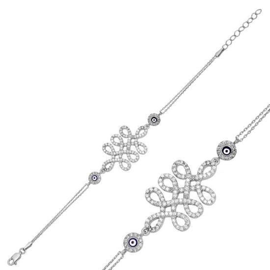 Silver Evil Eye Infinity Women’s Bracelet