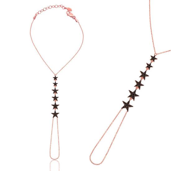 Silver Rose Star Shahmaran Women’s Bracelet