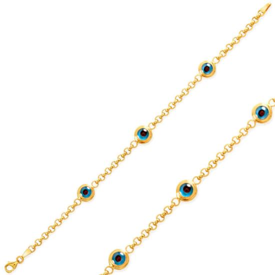 Silver Gold Evil Eye Beaded Women’s Bracelet