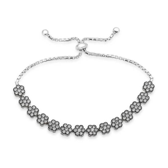Silver Daisy Women’s Elevator Bracelet
