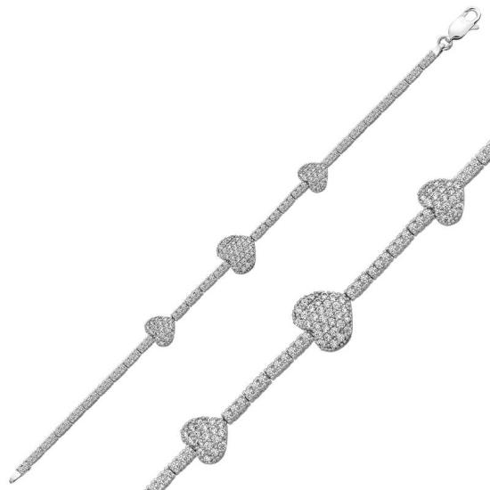 Silver Three Heart Waterway Women’s Bracelet