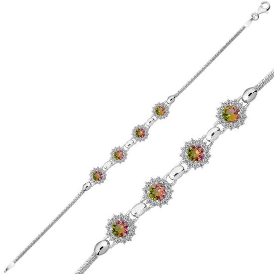 Silver Zultanite Stone Bracelet