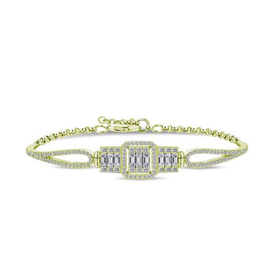 Silver Gold Baguette Women’s Bracelet