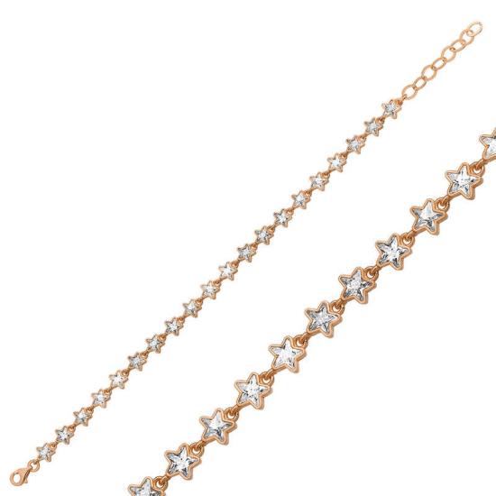 Silver Rose White Star Women’s Bracelet