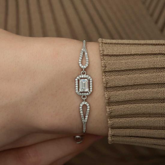 Silver Baguette Bracelet