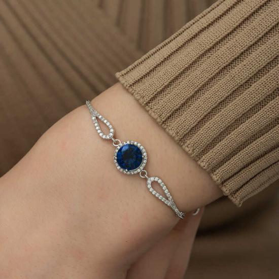 Silver Sapphire Bracelet