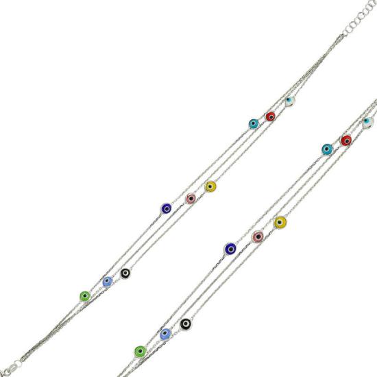 Silver Color Evil Eye Women’s Bracelet