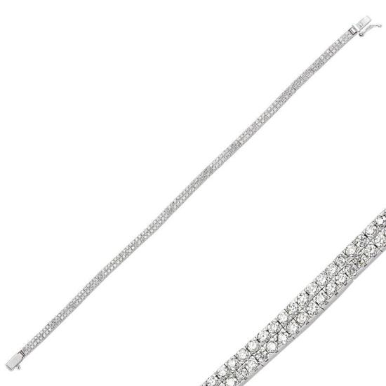 Silver Two Row Waterway Women’s Bracelet