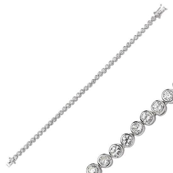 Silver White Stone Waterway Women’s Bracelet