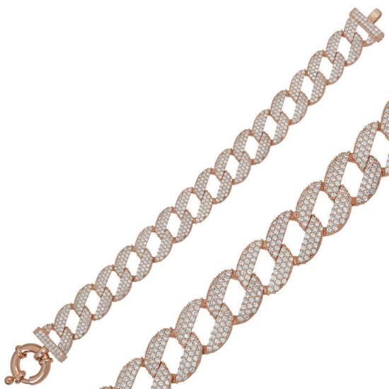 Silver Rose Stone Gurmet Women’s Bracelet