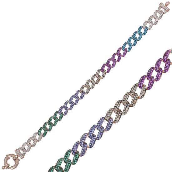 Gurmet Women’s Bracelet with Silver Colored Stones