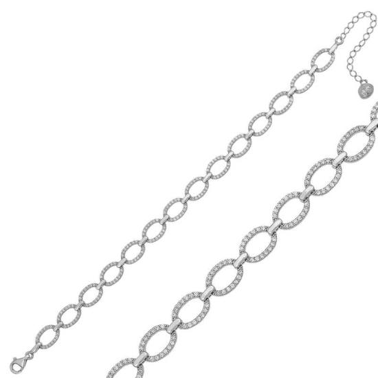 Silver Oval Stone Women’s Bracelet