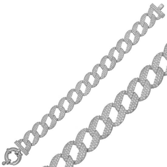 Gurmet Women’s Bracelet with Silver Stones