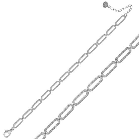 Silver Oval Stone Women’s Bracelet