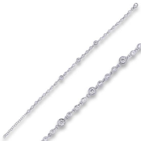 Silver Zircon Stone Women’s Bracelet