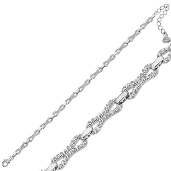 Silver Zircon Stone Women’s Bracelet