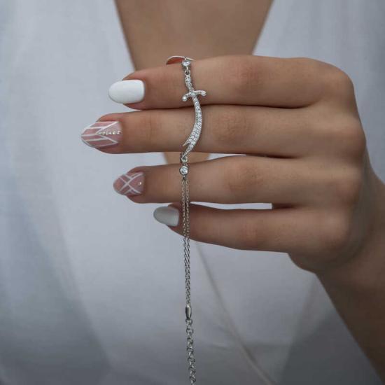 Silver Zulfiqar Sword Women’s Bracelet