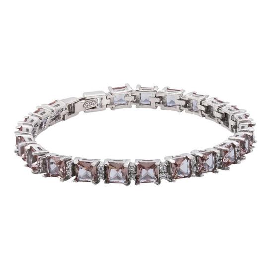 Silver Square Zultanite Stone Women’s Bracelet