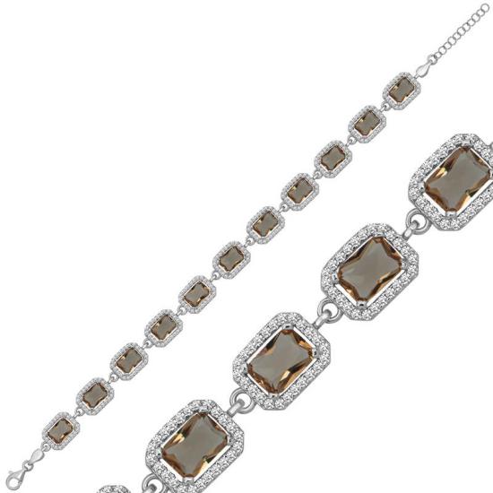 Silver Square Zultanite Stone Women’s Bracelet