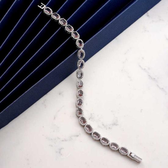Silver Oval Zultanite Stone Women’s Bracelet