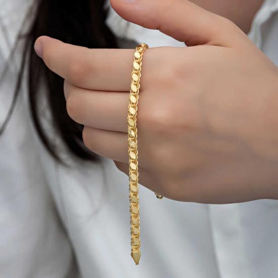 Silver Gold Sequin Chain Women’s Bracelet