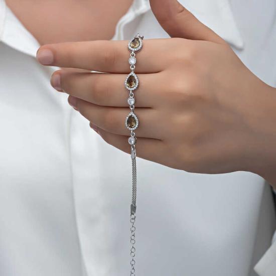 Silver Drop Zultanite Stone Women’s Bracelet