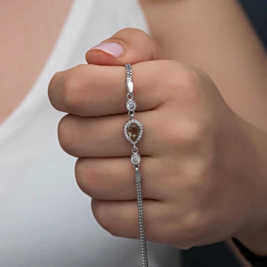 Silver Drop Zultanite Stone Women’s Bracelet