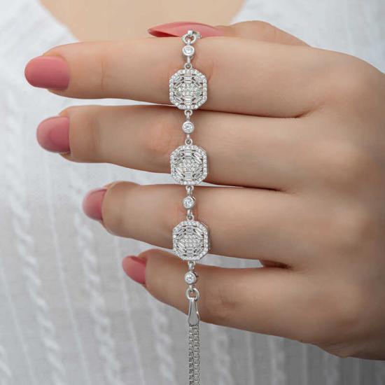 Silver Baguette Women’s Bracelet