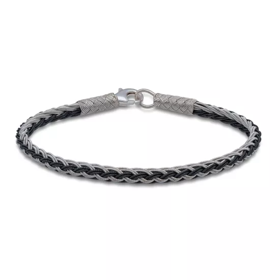 Sterling Silver 925 Double Knit Kazaziye Bracelet