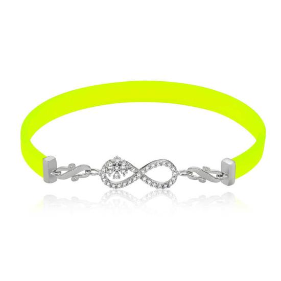 Silver Yellow Infinity Women’s Bracelet