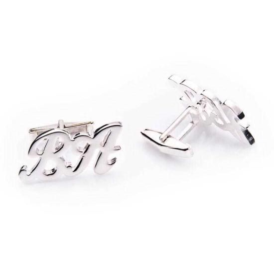 Personalized Silver Letter Cufflinks