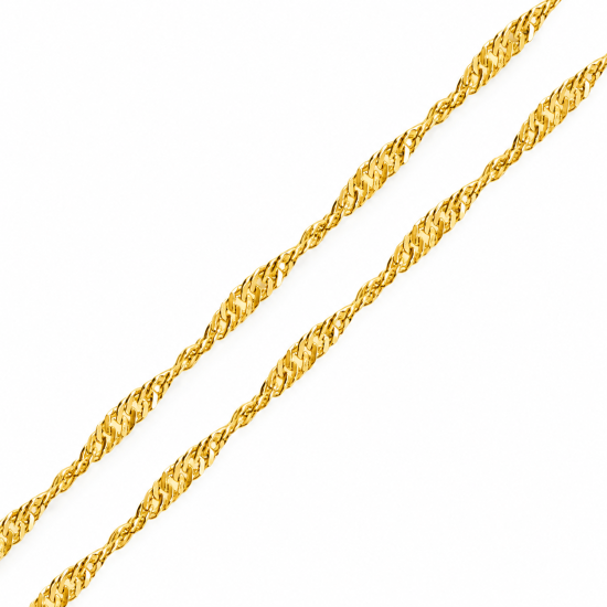 Gümüş Gold 55 Cm Singapur Zincir