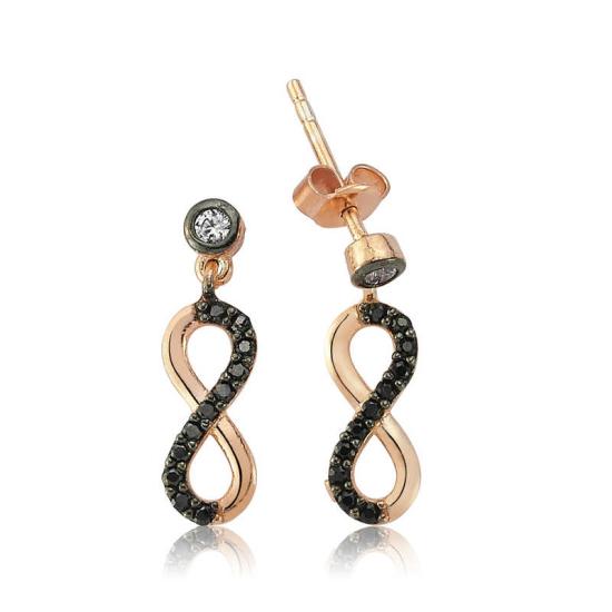 Silver Infinity Stud Earrings