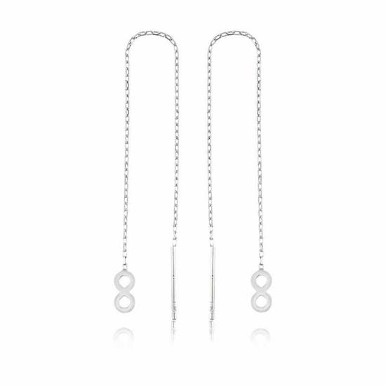 Gümüş Zincirli Sonsuzluk Küpe