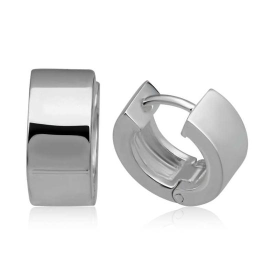 Silver Hoop Men’s Earrings