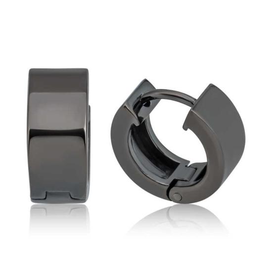 Silver Hoop Men’s Earrings