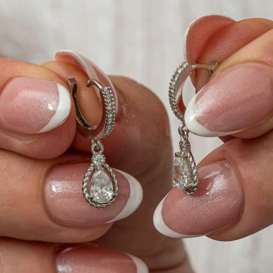 Silver Dangle Drop Women’s Earrings