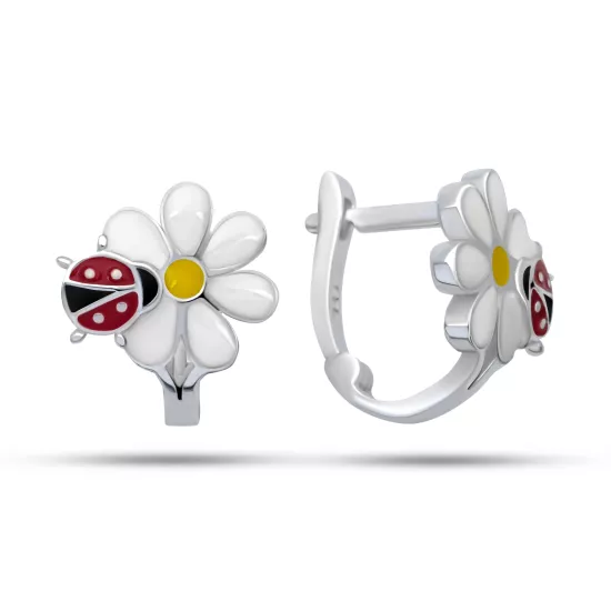 Sterling Silver 925 Lucky Daisy Children’s Earring