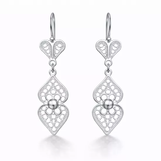 Sterling Silver 925 Filigree Earring