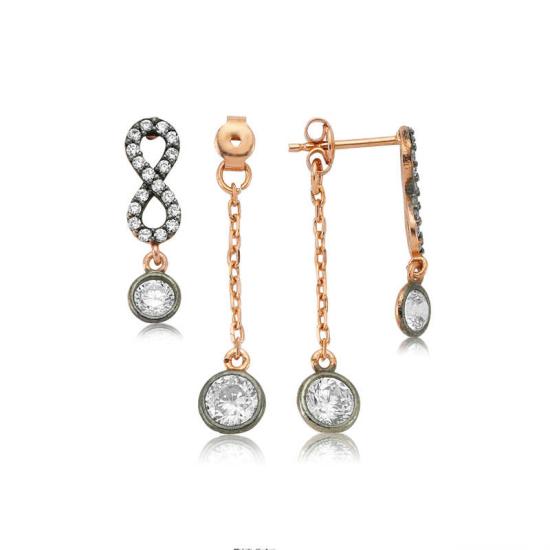 Silver Chain Infinity Women’s Earrings