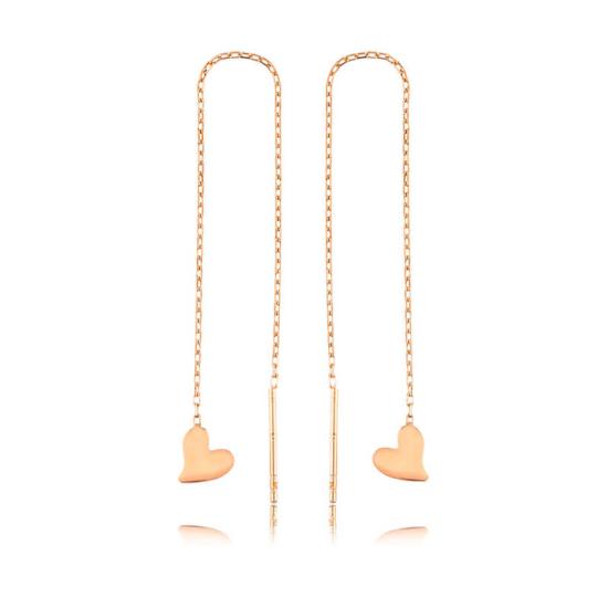 Gümüş Zincirli Kalp Küpe