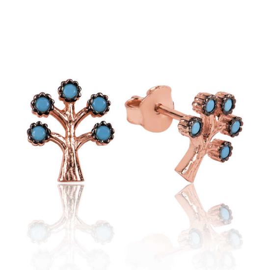 Silver Tree of Life Stud Earrings