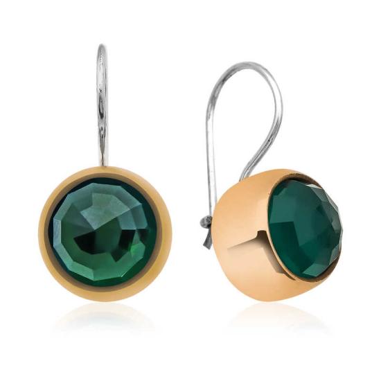 Authentic Silver Emerald Earrings