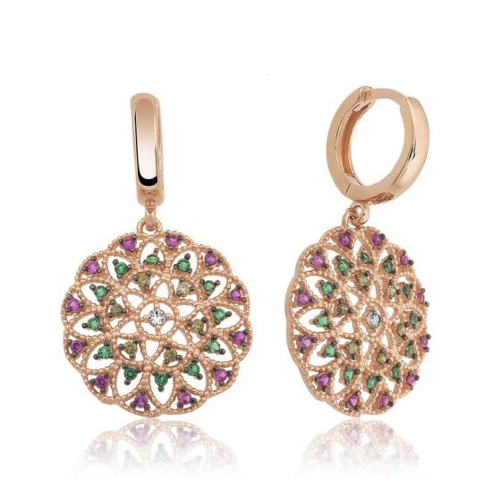Silver Geometric Patterned Women’s Earrings