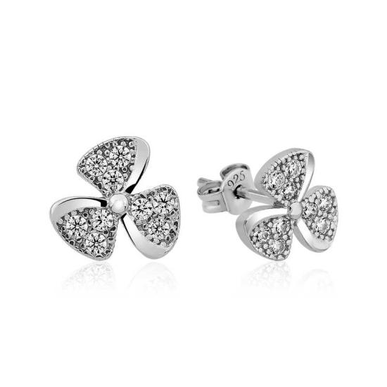Silver Flower Stud Women’s Earrings