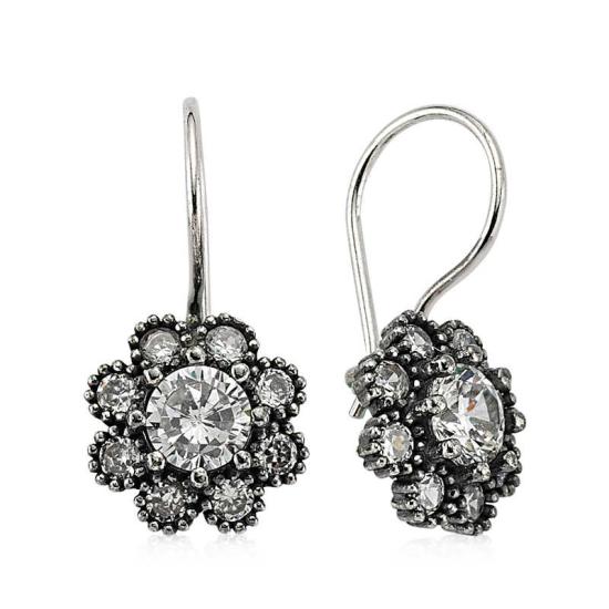 Silver Flower Earrings
