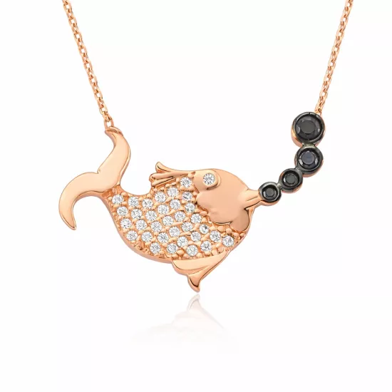 Silver Fish Necklace for Women