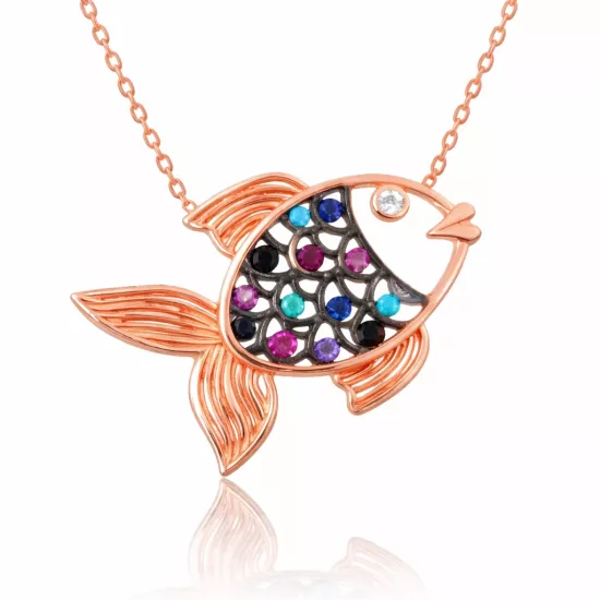 Silver Fish Necklace for Women