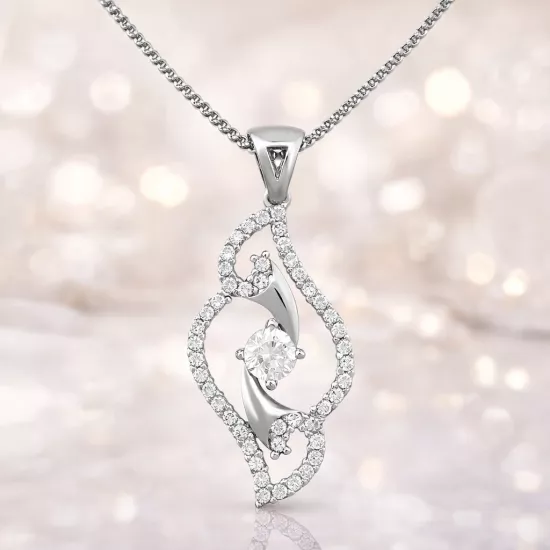 Silver White Stone Women’s Necklace