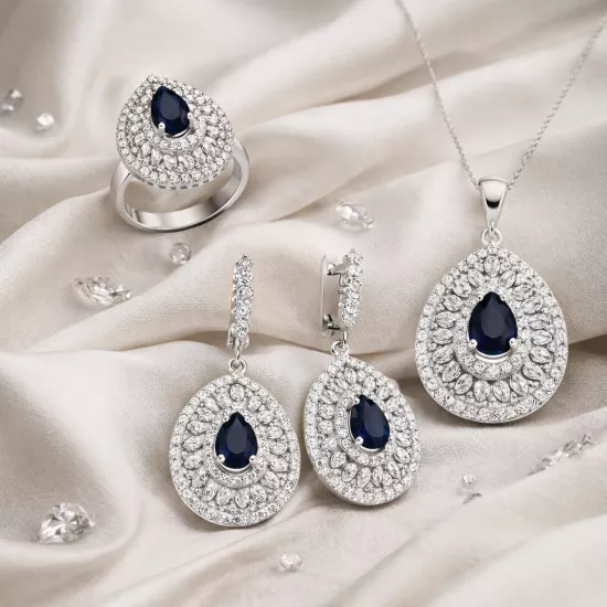 Silver Drop Patterned Women’s Set